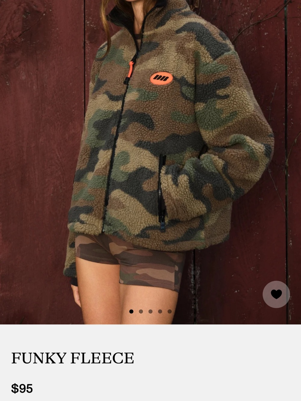 DB sport Funky Fleece Camo Sherpa Jacket - Green